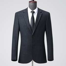 专柜高档男士休闲西服中年商务时尚羊毛单西装百搭职业礼服外套男