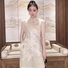 新款女夏季新中式国风女装时尚别致感年轻气质三件套绣花