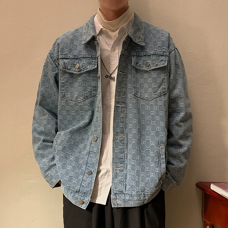 Весенне-осеннее модное Брендовое джинсовое пальто в стиле ретро, мужская новая свободная японская куртка с лацканами, красивый подходящий ко всему Повседневный Топ