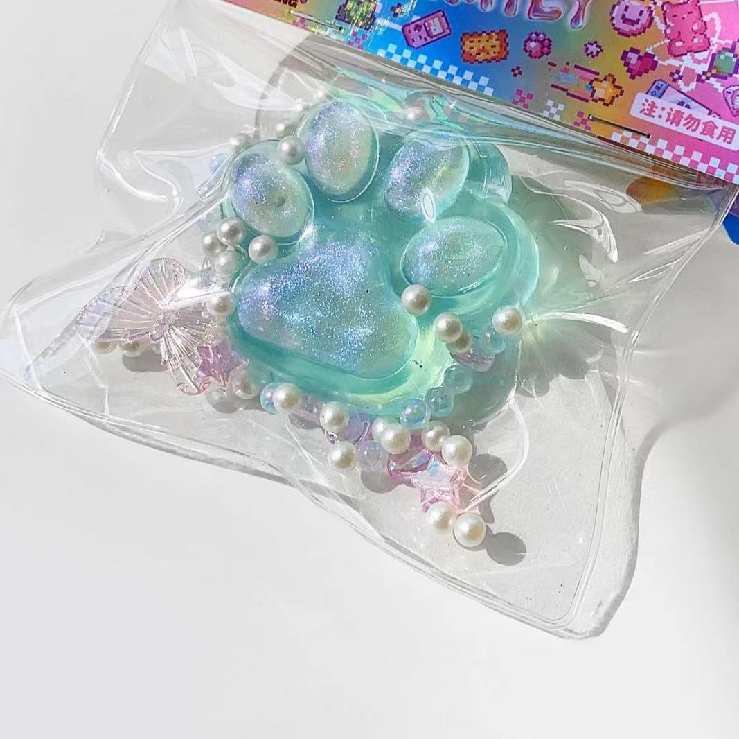 Mini pastel cristal garra de gato pellizco pellizco caja ciega bolsa de niños suave descompresión juguetes puestos de rebote lento