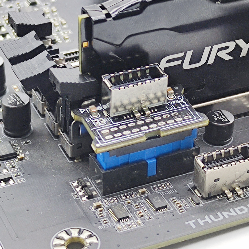 USB3.0ǰ��19PINתTYPE-C 3.1 TYPE-Eת��ͷ20ת9����չ��A-KEY