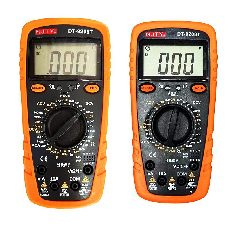 南京天宇DT9205T数字多用表08T自动恢复保护便携表磁铁粘附蜂鸣