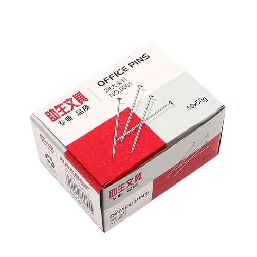 Creative office supplies metal pins nickel plated pins boxed fixed pins learning stationery wholesale