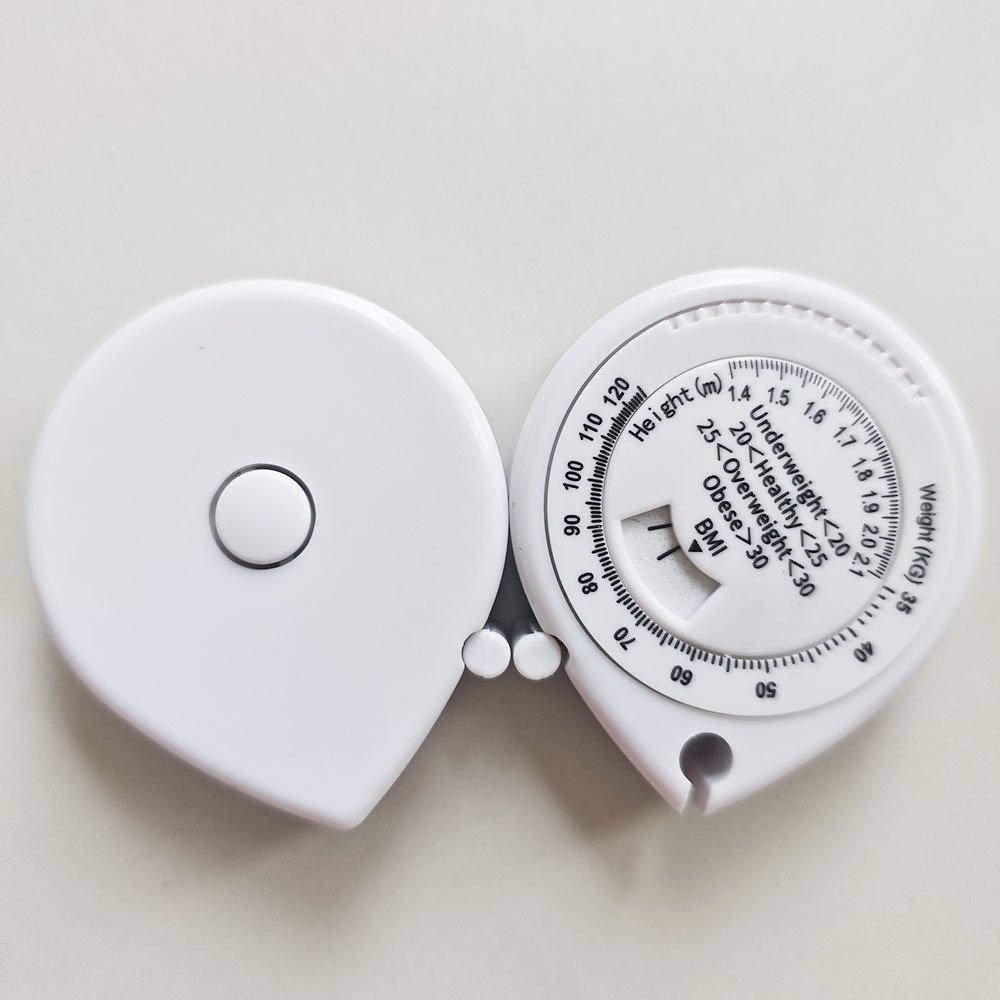 En stock IMC cinta métrica saludable circunferencia de la cintura regla automática encogimiento regalo redondo grande cinta de cuero medida Regla suave regla saludable tres circunferencia regla
