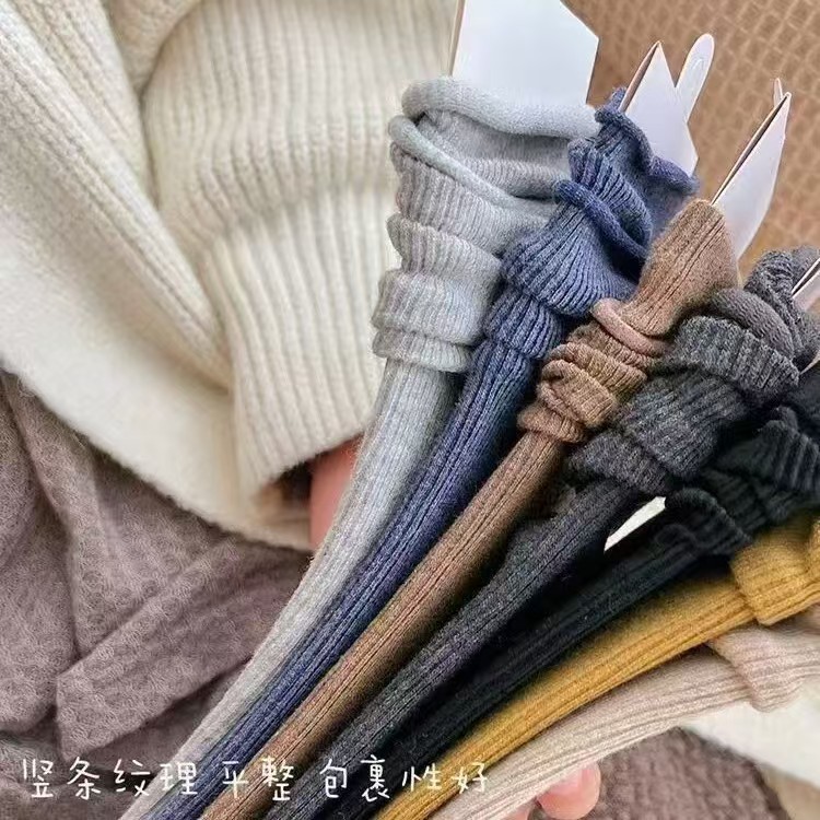 堆堆袜子女长袜ins潮春夏季日系纯色复古秋冬厚款百搭中筒袜百搭|undefined
