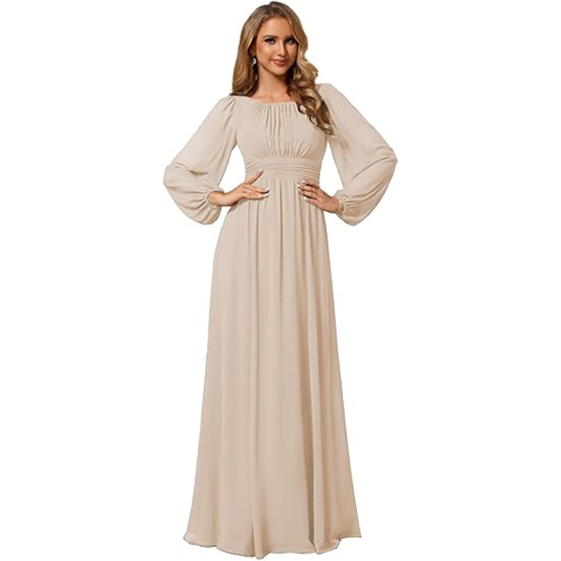 spring long sexy elegant bridesmaid dress