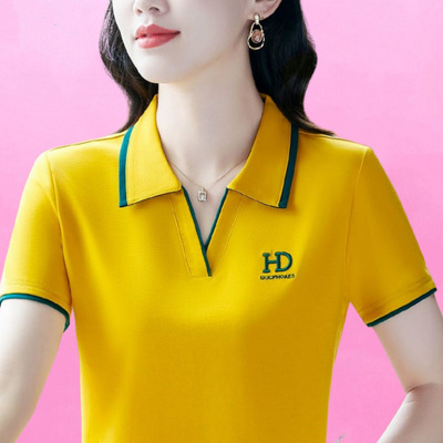 Short sleeve T-shirt 2025 new pattern fashion Western style Easy mom Show thin T-shirt leisure time jacket