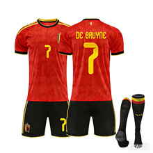 2026世界杯比利时主场球衣7号德布劳内足球服套装定制跨境jersey