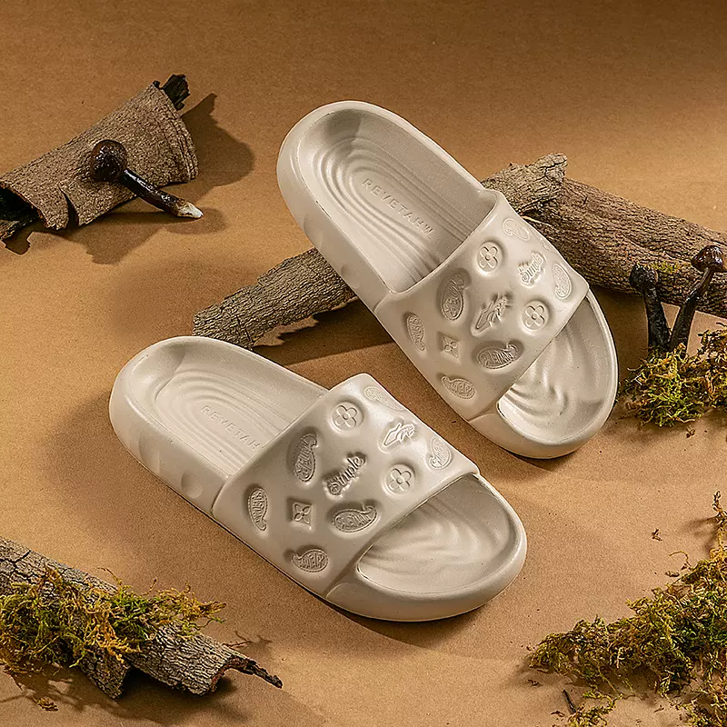 高档 EVA一字拖鞋女立体腰果花明星同款拖鞋外穿潮流室内男女同款