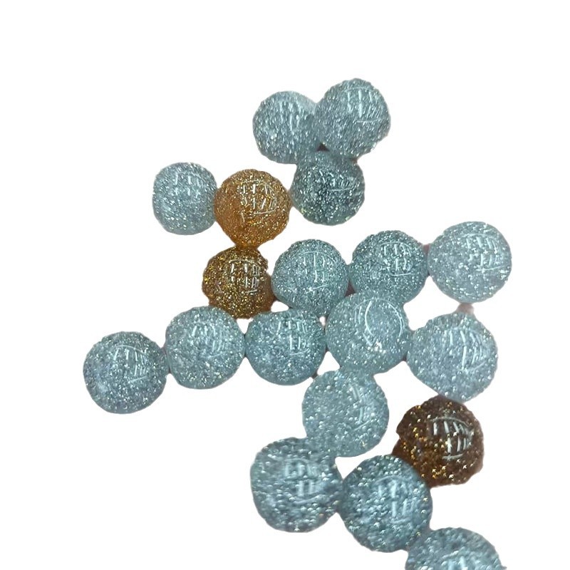 Resina de arena de diamante yeso de corte pequeño perlas DIY toque de cabeza pendientes perlas colgantes accesorios de joyería perlas sueltas