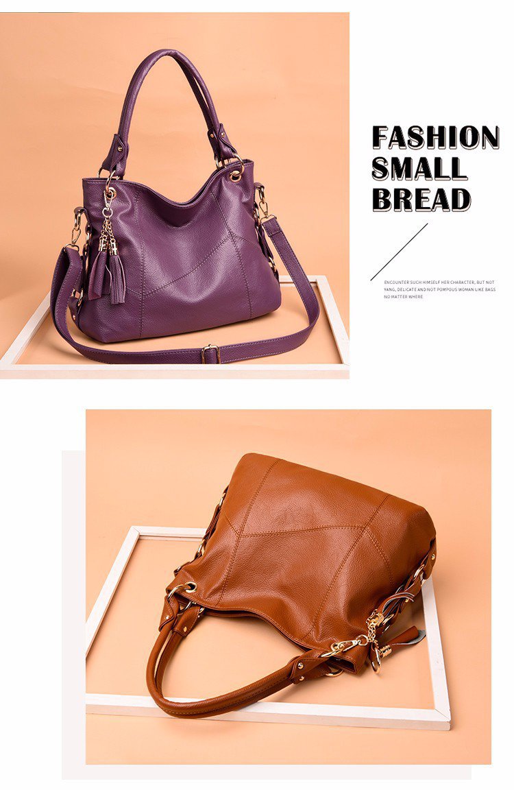 New fringed large-capacity tote women's bag, European and American trend Hobo single-shoulder handbag, cross-border one-piece delivery worldwide undefined