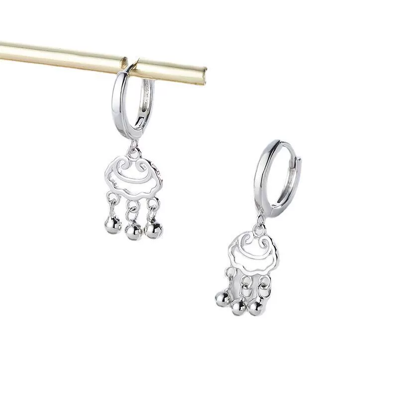 Earrings protective amulet small retro dangling design, light‑luxury, lightweight
