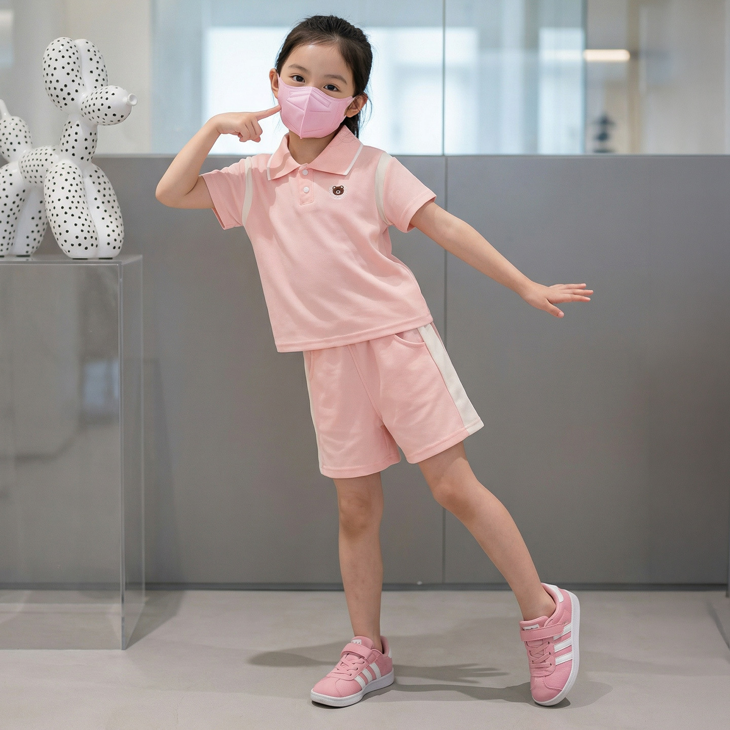 Set de mangas cortas para niños de verano nuevo polo para niños deportivo de dos piezas set de niños de verano pantalones cortos ropa infantil al por mayor image 11