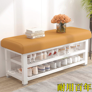 Shoe-Changing Bench for Home Entrance, Sit-Down Shoe Bench for Entryway, Soft Luxury Creative Shoe Cabinet Bench Shoe Rack
