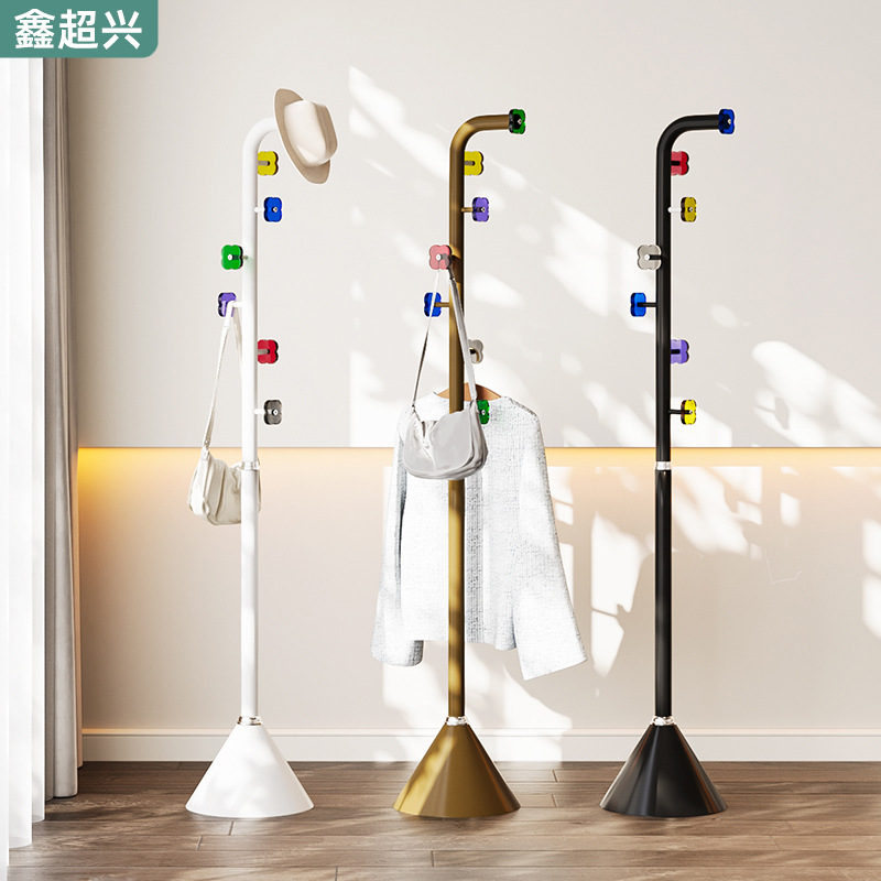 女生卧室落地衣架立式挂衣架幸运草挂钩挂包架入户转角网红大衣架