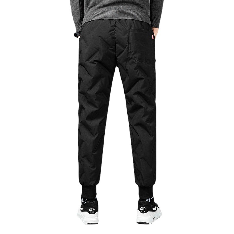 2025 Winter New Men's down Pants Outdoor Lightweight Jogger Cotton Pants Men's Thickened Warm White Duck down Pants