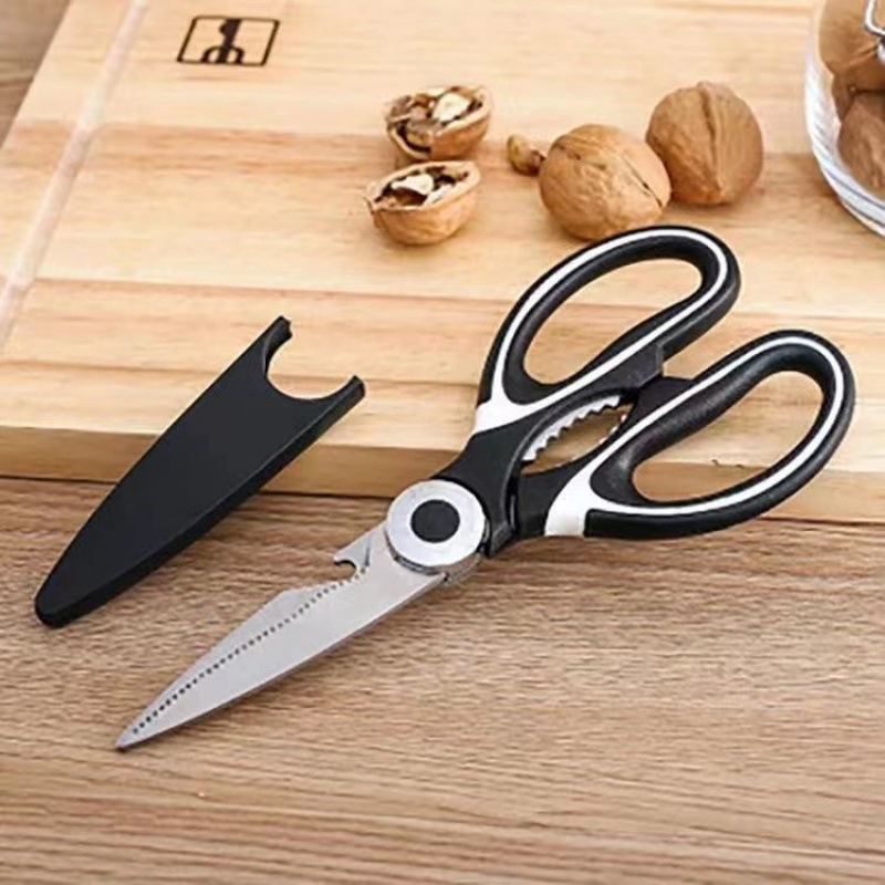 multi-function Kitchen shears scissors thickening scissors Chicken Fishbone Daily household scissors Cross border On behalf of Independent