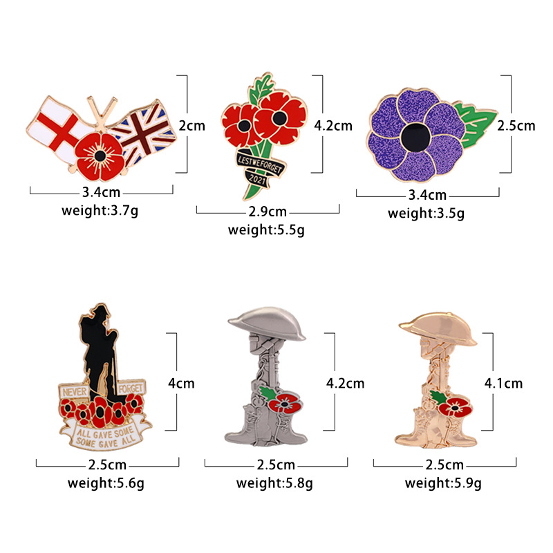 Europeo y americano nuevo aniversario flor roja broche princesa británica Kate conmemorativa rhinestone broche moda gota aceite diamante