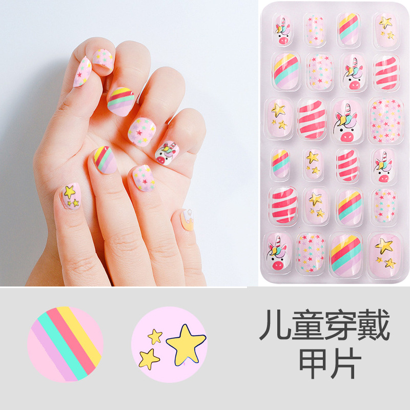 Parche de uñas para niños parche de uñas de dibujos animados de Santa Claus parche de unicornio regalo de juguete para niños