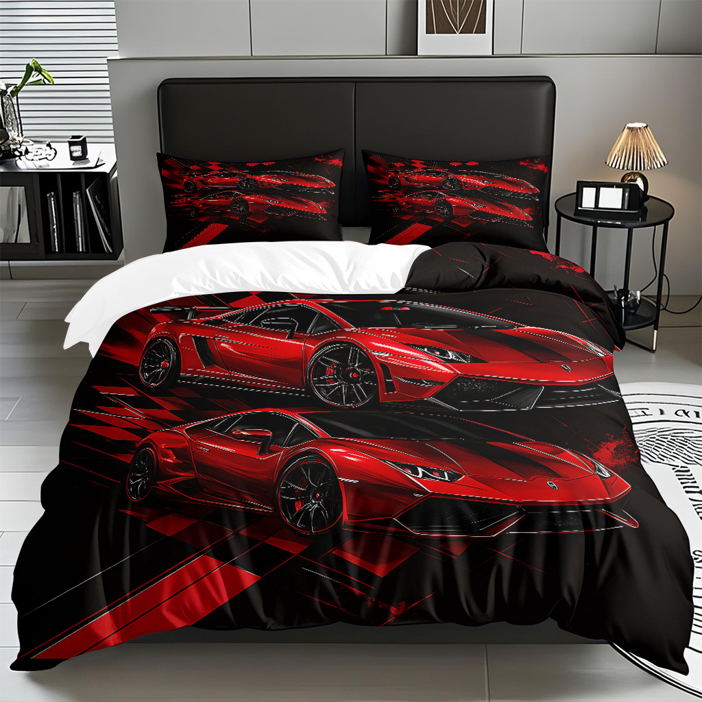 TEMU / JIT transfronterizo textil doméstico multi-tipo cool coche suave piel transpirable digital impresión set edredón