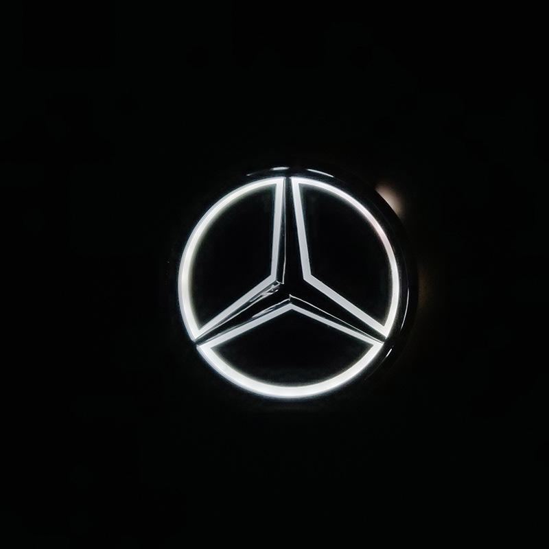 Luz de logotipo del coche 5d adecuada para Mercedes-Benz logotipo luminoso Mercedes-Benz luz trasera LED luz fría luz luminosa del logotipo del coche