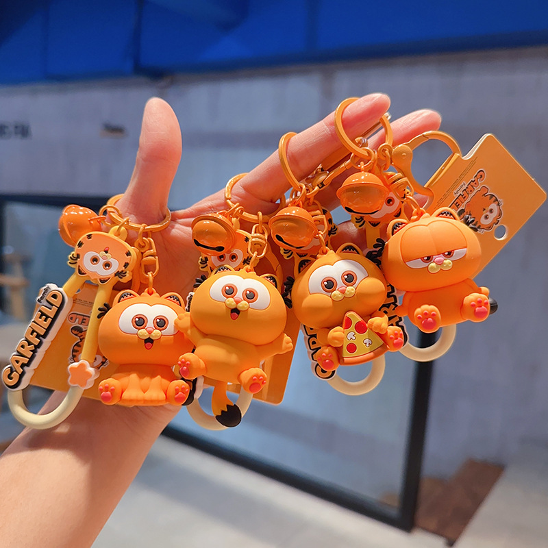 Cartoon New Products Around Genuine Garfield Doll Keychain Women's Cute Exquisite Internet Popular Couple Schoolbag Small Pendant Cartoon New Products Around Genuine Garfield Doll Keychain Women's Cute Exquisite Internet Popular Couple Schoolbag Small Pendant