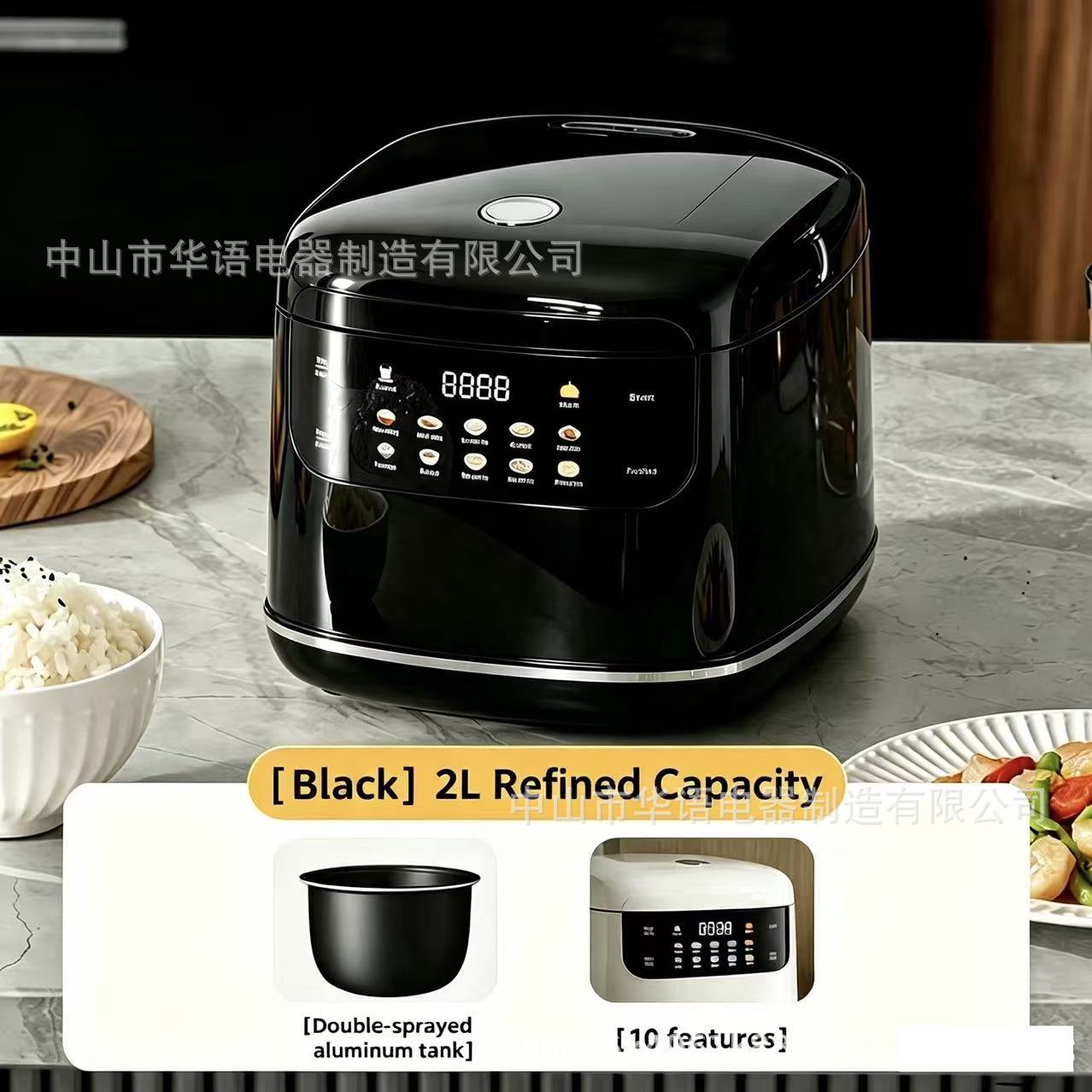 Olla arrocera mini transfronteriza, antiadherente, electrodoméstico inteligente multifuncional, vaporera y cocina todo en uno, de plástico, estándar estadounidense 110V.