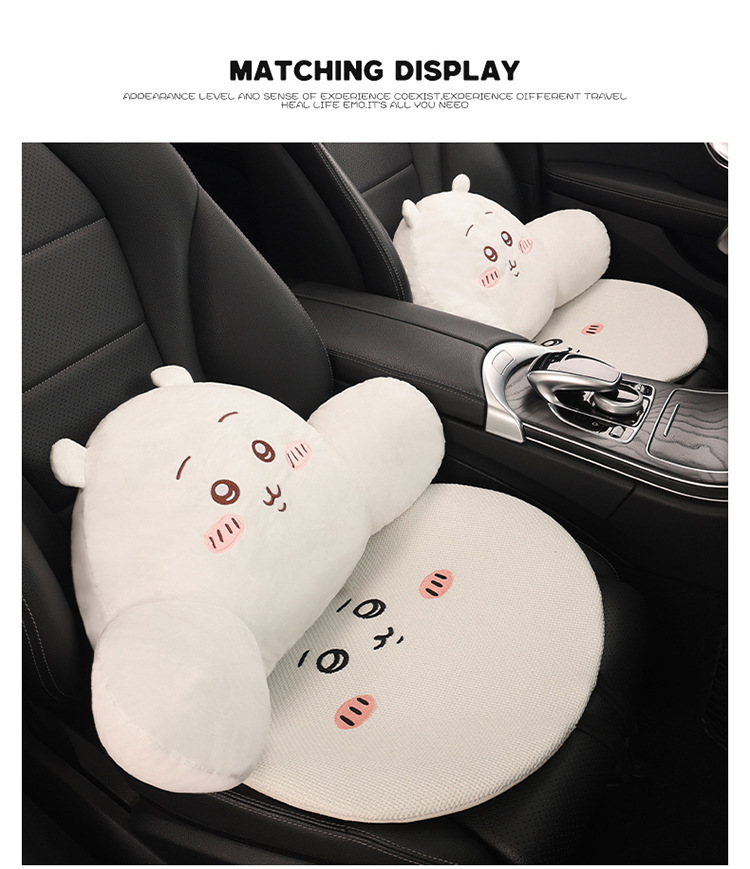 Car seat cushion made of linen, Usagi, Chiikawa, Hachiware, suitable for all seasons, cute cartoon design for girls
