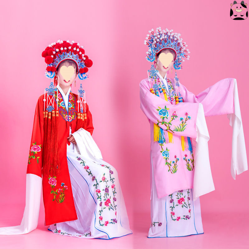 花旦戏服戏剧服装京剧戏曲练功服水袖越剧黄梅戏小姐戏服装女新款