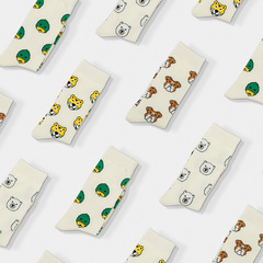 2022秋冬上新 高品質潮襪中筒情侶襪 ins精梳棉男襪人間制 閉眼入