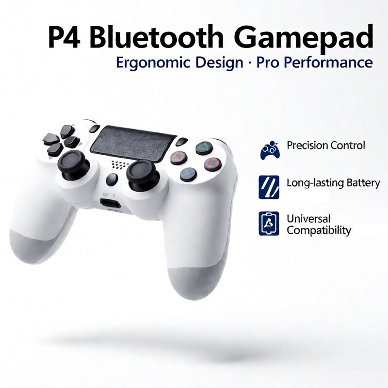 American Version Dual-Vibration P4 Game Console Controller European Version Computer Six-Axis P4 Wireless Bluetooth