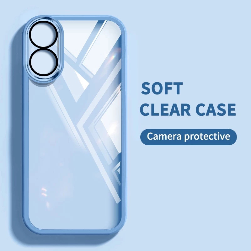 OPPO için uygun A18 A38 A17 A16 A16E A15 cep telefonu kılıfı silikon şeffaf koruyucu kapak TPU anti-düşme
