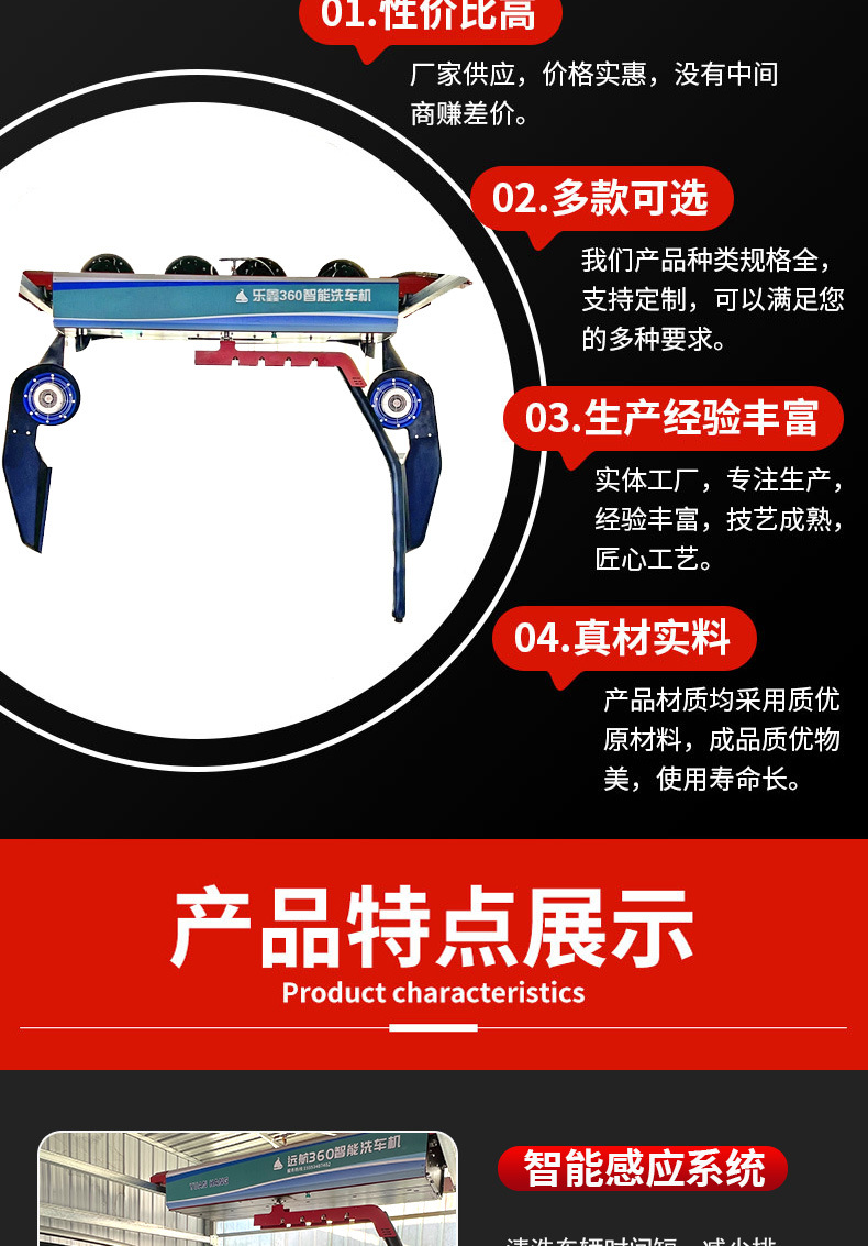 Fully Automatic Car Washing Machine Price 4S Store Gas Station Unattended 360 Contactless Water Circulation Equipment Car Washing Machine