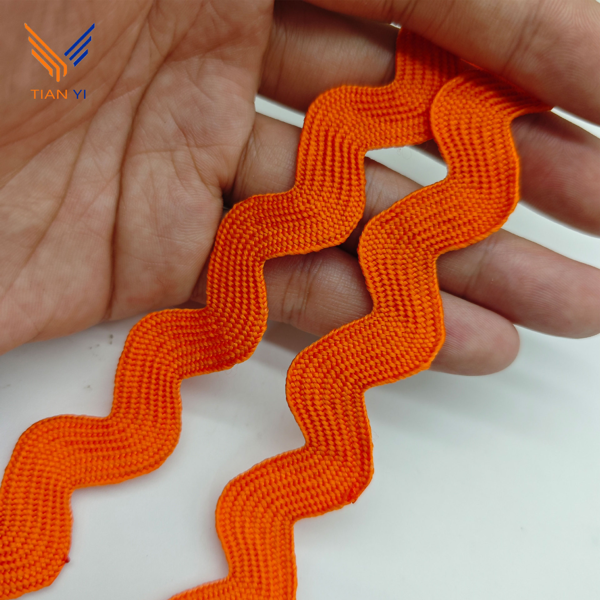 Cinturón de borde curvo de color de 1,3 cm, tejido ondulado, almohada, decoración de mochila, Lolita Hanfu, encaje, accesorios en forma de S