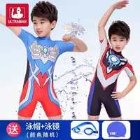 Детские плавки, цельная одежда Ultraman для мальчиков, купальники для мальчиков, быстросохнущие солнцезащитные детские плавки, Человек-Паук