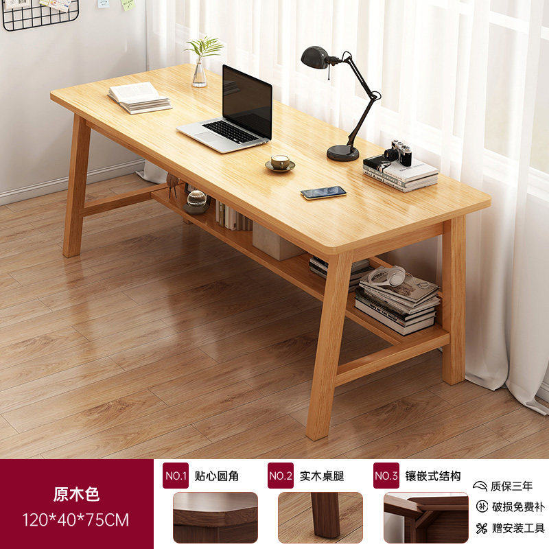 Mesa de escritorio estrecha de pierna de madera sólida dormitorio rectangular para estudiantes estudio escritorio de escritorio escritorio de oficina escritorio de computadora escritorio