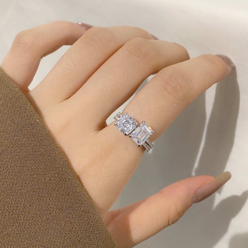 6g Weight Rings Classification 1 Piece Quantity Daily Occasion 925 Sterling Silver Material Geometric Pattern Women'S Gender Plating Design Retro Style 925 Sterling Silver Geometric Rings 15