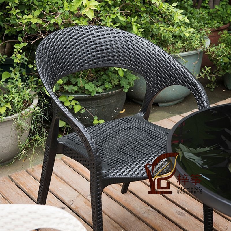 Nordic Hollow Dining Chair Plastic Chair Backrest Chair Thickened Home Outdoor Leisure Modern Simple Restaurant Stool