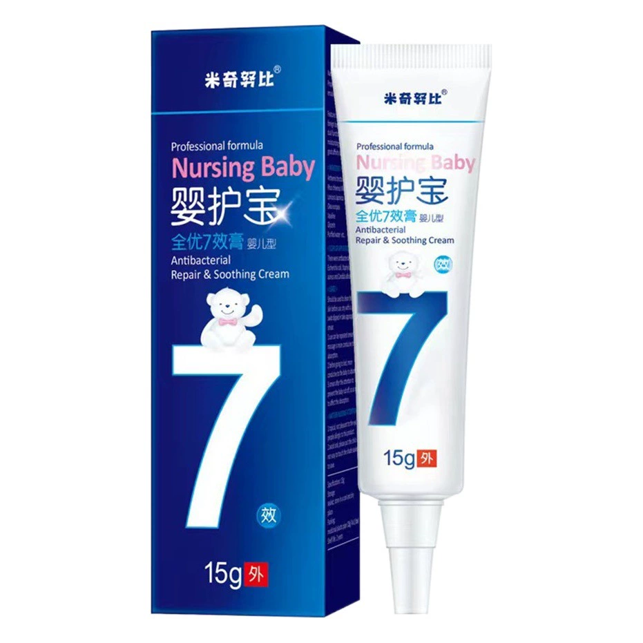 Антибактериальный крем-мазь Mickey Nubi Baby Care Seven-Effect, 15 г, для защиты от экземы и сыпи от подгузников