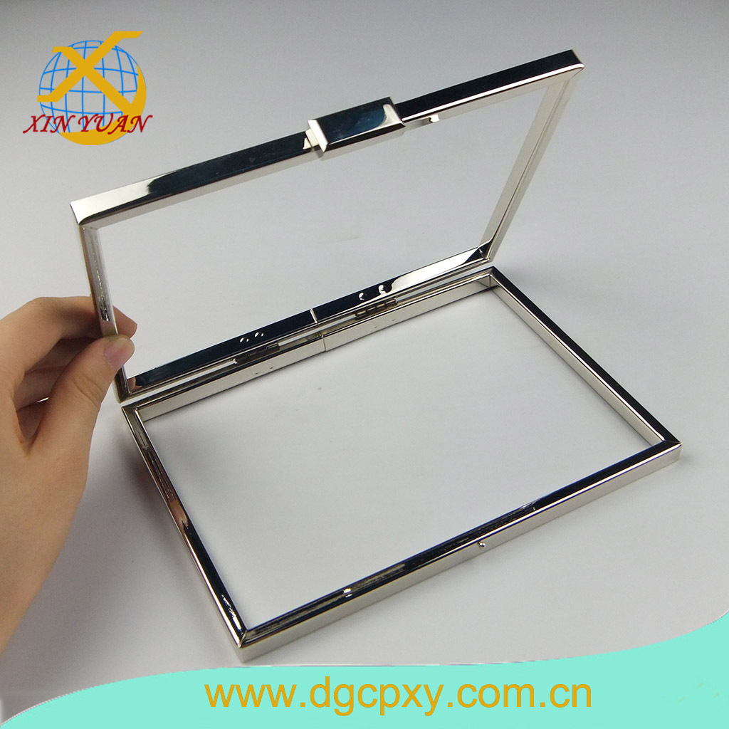 供应长方型手抓包架， 银色铁框票包铁夹,夹框包,铁皮夹