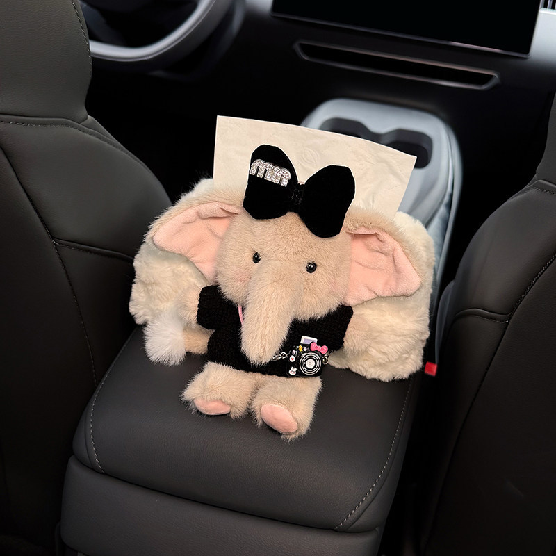 2026 New Model Car Tissue Box, Car-Mounted Hanging Tissue Bag, Headrest Tissue Box for Front and Rear Seats, Cute for Girls