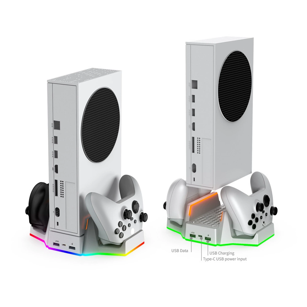 Оригинальный ДОБЕ вентилятор охлаждения для Xbox Series S, держатель, зарядка, база хранения, RGB-лампа