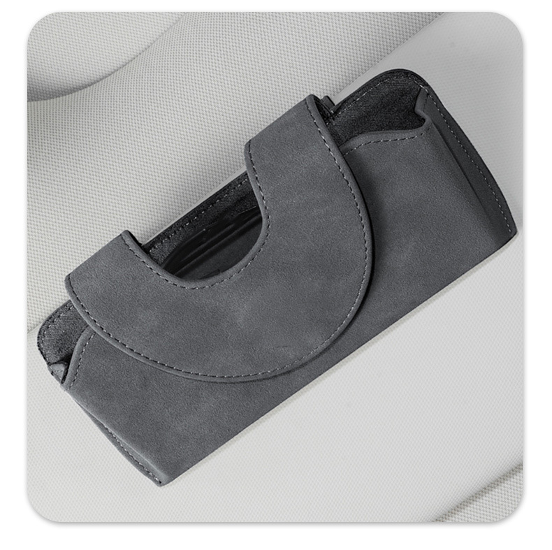Multifunctional universal sunglasses storage car glasses clip suede sunglasses clip sun visor car glasses case