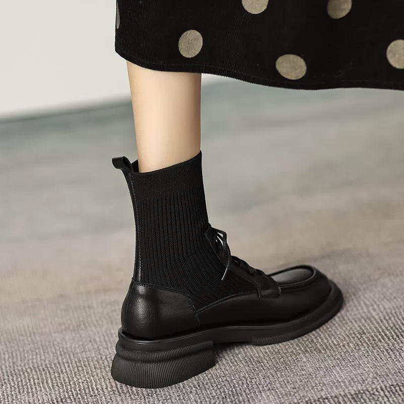 Martens, эластичные полусапожки в английском стиле, британский стиль