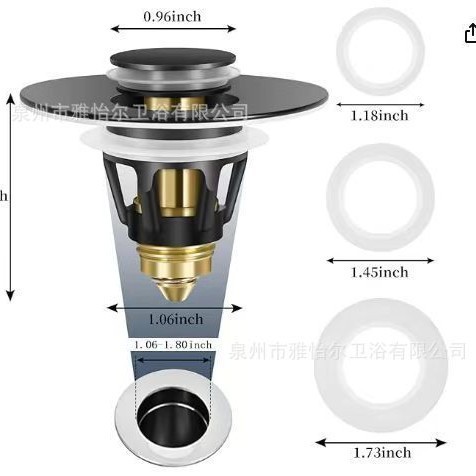Seleccione estrictamente el tapón de fuga del lavabo, el núcleo de rebote, el drenaje del lavabo, la filtración del lavabo, la presión del lavabo anti-obstrucción y anti-odor.