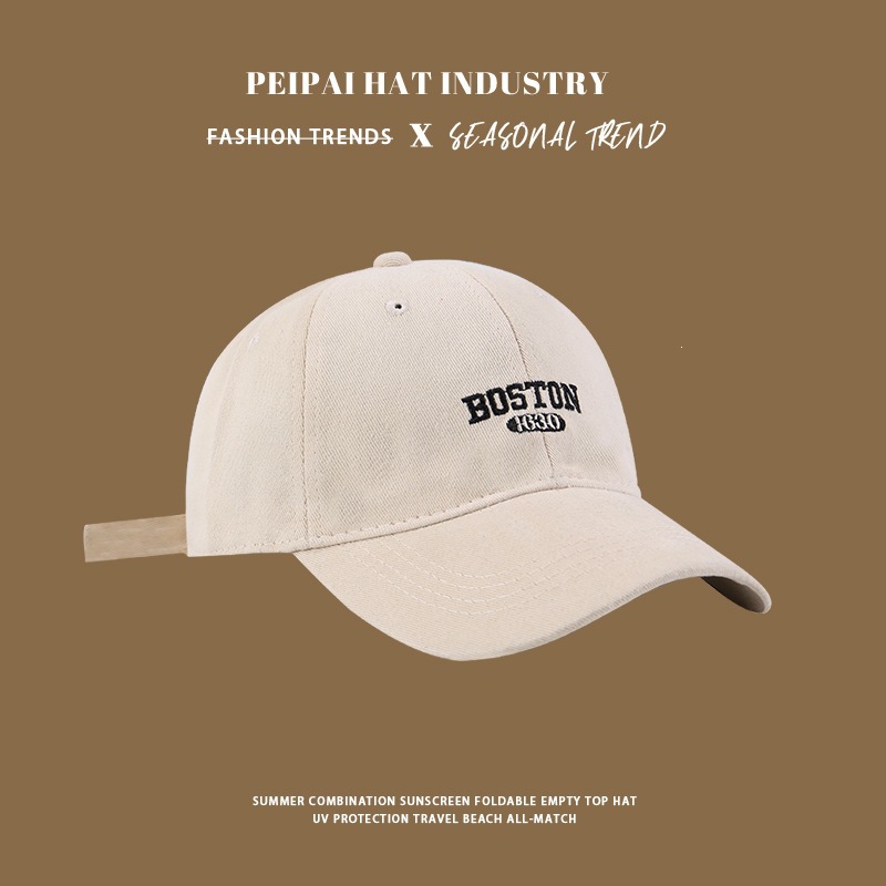 Embroidered BOST baseball cap py beige