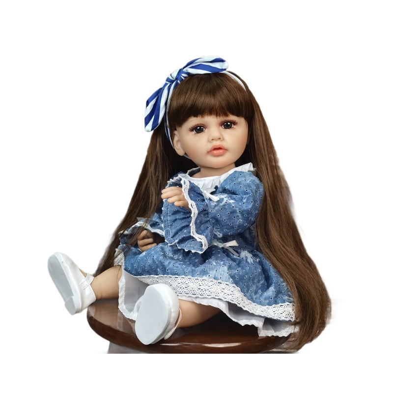 生まれ変わった人形55センチの女の子はシリカゲルをシミュレートして入浴できる人形の赤ちゃんの知育人形のおもちゃを作ることができる