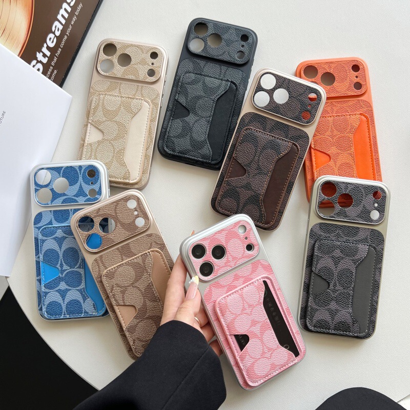 17 Suitable for iPhone 18 Pro, trendy V-neck color-blocking single card slot case for Apple 16, 15 anti-drop, 14 protection, 13