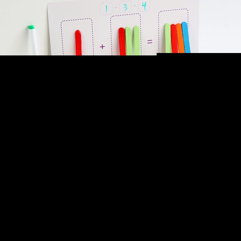 Montaje DE LOS NIÑOS contando palo de juguete palo de matemáticas aritmética palo contando palo estudiante de escuela primaria adición y sustracción material didáctico digital
