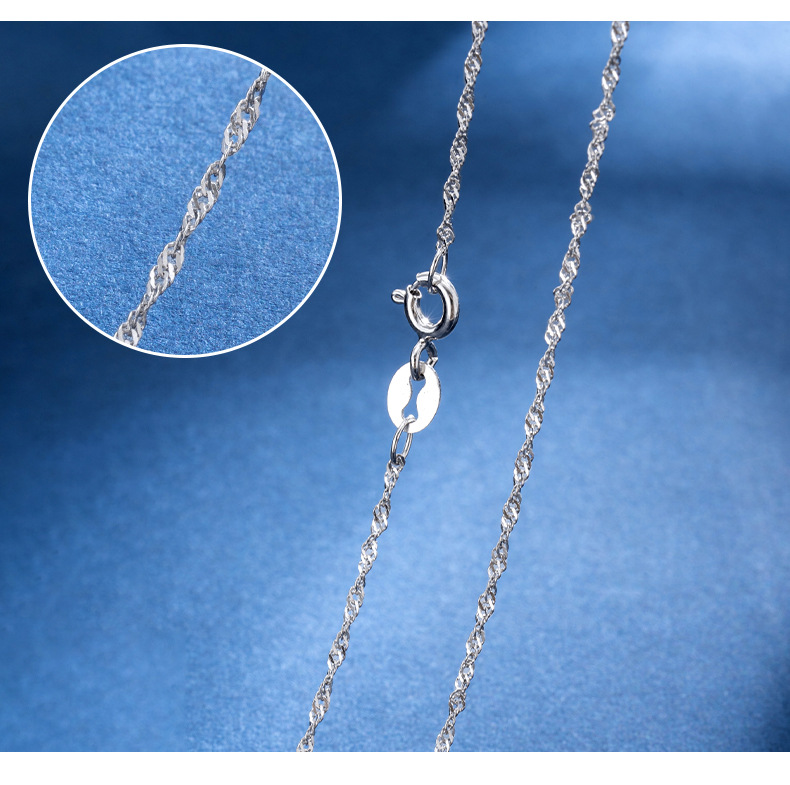 925 sterling silver Chain Material 1 Piece 925 Sterling Silver Geometric 925 Sterling Silver Melon Seeds Chain Cable Chain Box Chain Chain Necklace